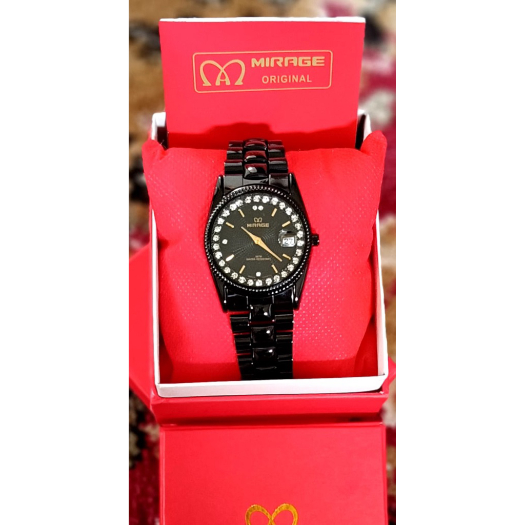 Jam Tangan Mirage Original Permata Black