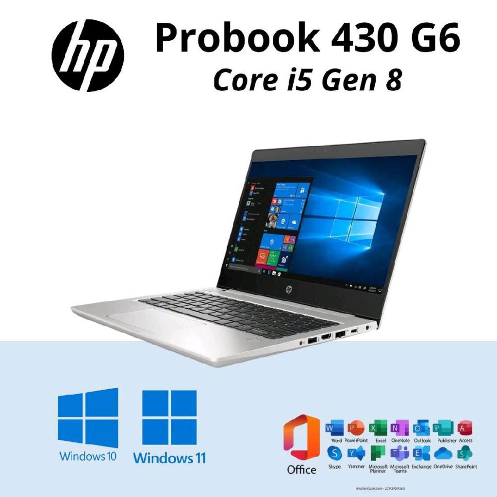 HP Probook 430 G6 i5Gen8 Ram 8GB SSD 256GB | 512GB Free Softcase dan Mouse Second - 430 G5/G6 i5Gen8