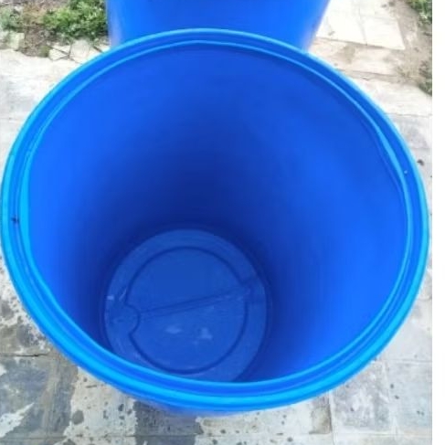 Drum Plastik 200 L, Bersih Tanpa tutup
