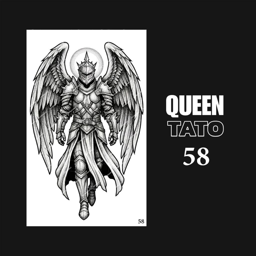 QueenTato - Stiker tato temporer semi permanen Motif Gambar 58