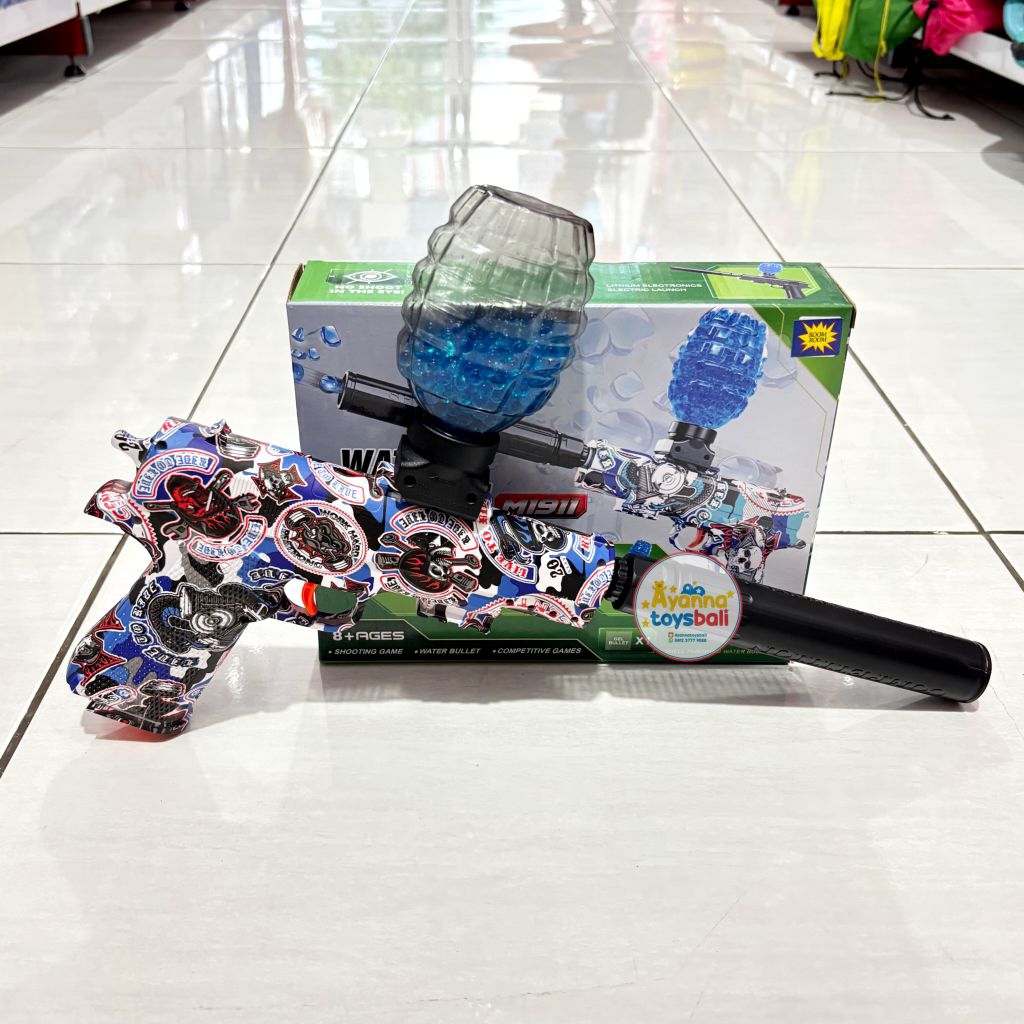 Mainan anak water bullet M1911 tembakan air