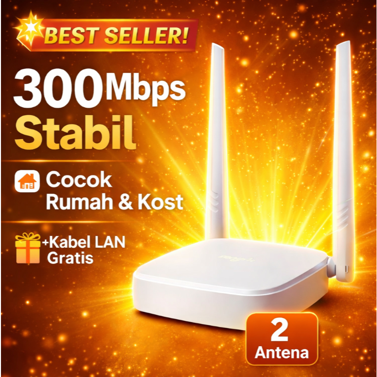 Tenda N301 (2 Antena) & Tenda F3 (3 Antena) Router WiFi 300Mbps N300
