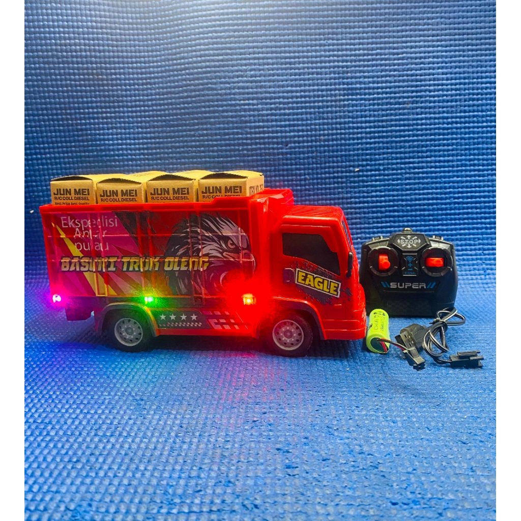 HOT PRODUCT BINTANG RC MAINAN ANAK MOBIL REMOTE CONTROL TRUCK DUMP TRONTON BATRE CASH NYALA LAMPU