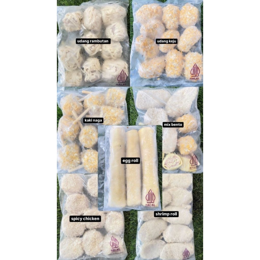 HOKBEN FROZEN – Udang Keju - Udang Rambutan - Kaki Naga - Mix Bento - Egg Roll - Spicy Chicken - Shr