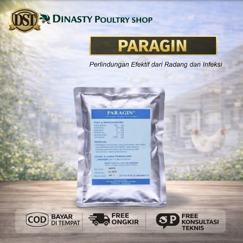 Paragin 100g Obat Unggas Anti Peradangan Demam