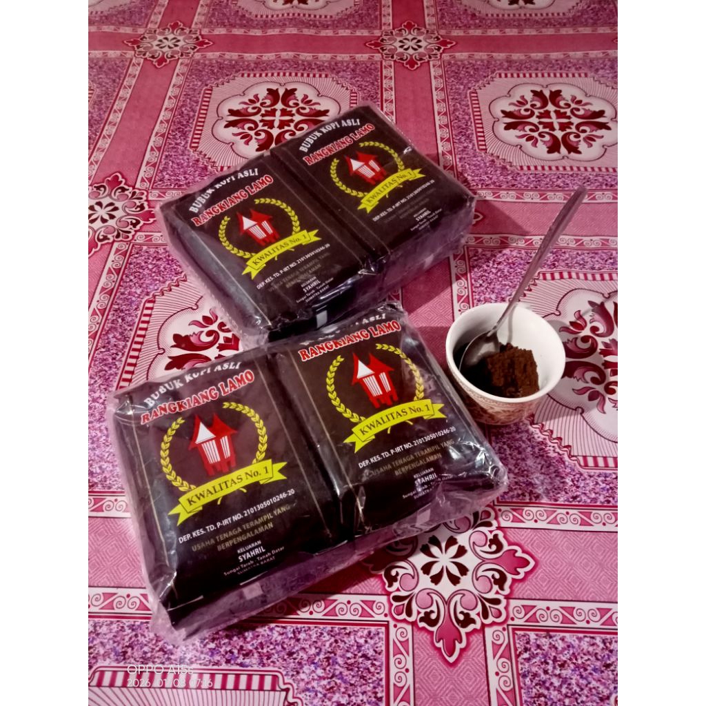 Kopi Tradisional Padang Rangkiang Lamo Asli – Bubuk Kopi Hitam Pilihan