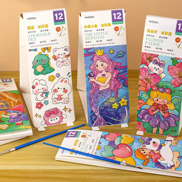 Buku Gambar Lukis Anak Cat Air / Buku Gambar Anak / Lukisan Cat Air / Buku Mewarnai Anak / Buku Cat 
