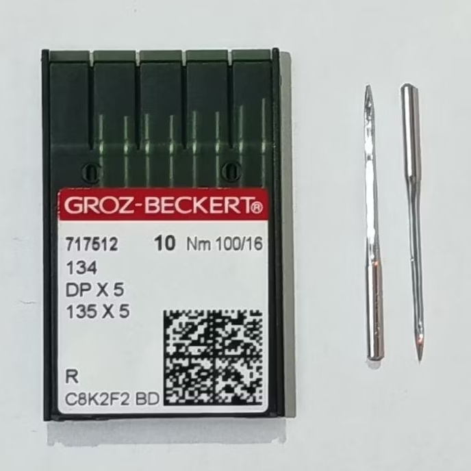 Jarum Mesin Jahit Industri Groz-Beckert DPx5 135x5 Size 100/16 (10pcs) – Original, Tajam & Tahan Lam