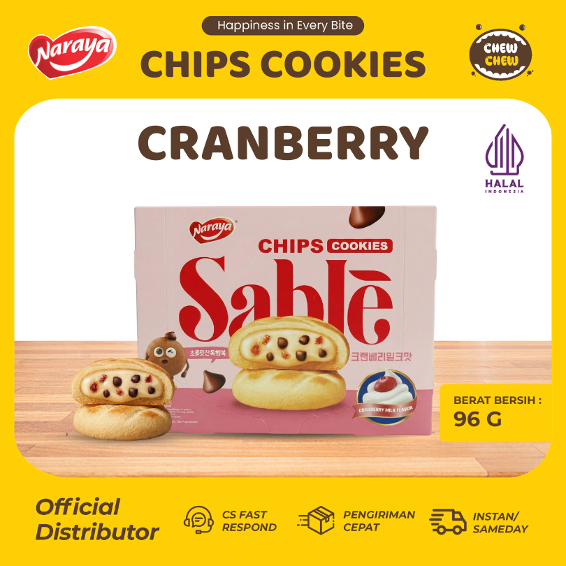 Naraya Sable Cookies 96g Cranberry