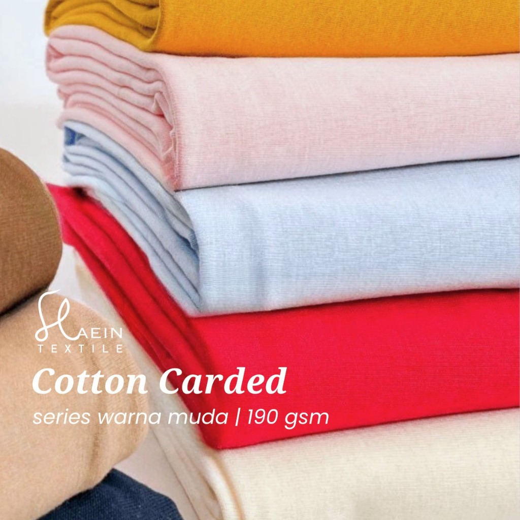 Kain Kaos Carded 23 Warna Muda premium - Warna Muda - kain kaos carded - kain cotton - kiloan - 1 kg