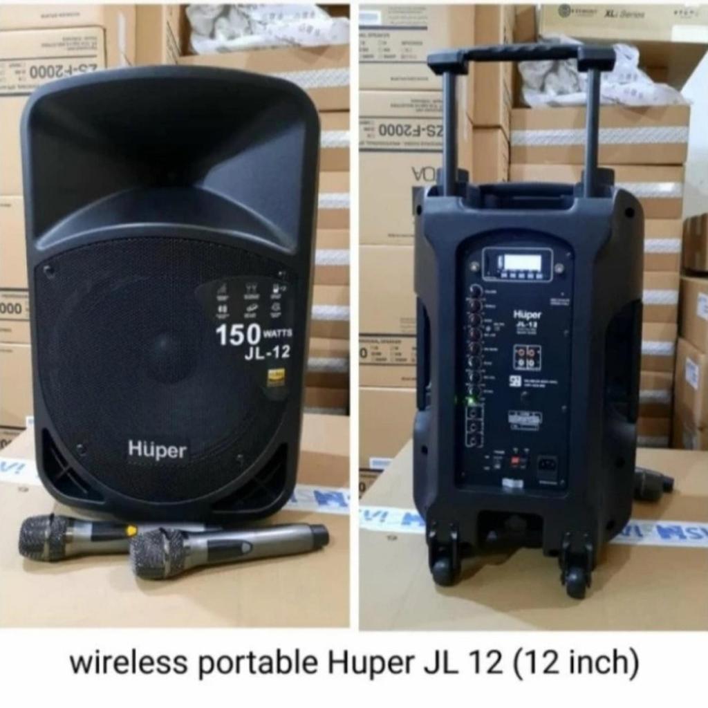Speaker Aktif Wireless portable HUPER JL12 ( JL 12 inch ) Original Garansi
