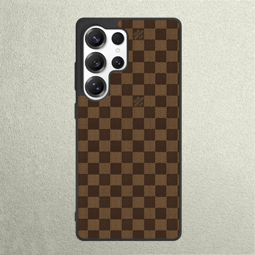 Case Samsung S26 S25 S24 S23 S22 S21 S20 S10 S9 Ultra Plus Fe Edge Rubber Softcase LV Pattern