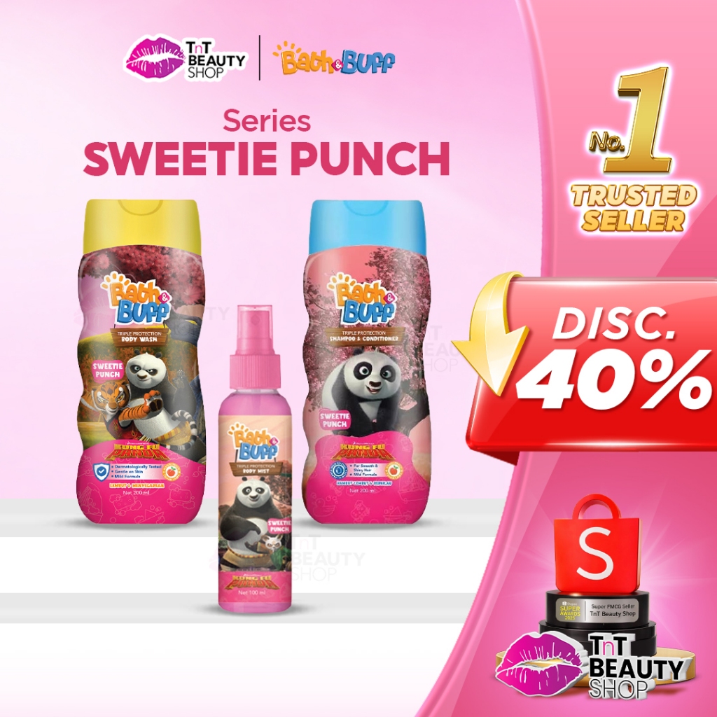 Bath and Buff Sweetie Punch SERIES | Body Wash Triple Protection- Shampoo & Conditioner l TnT Beauty