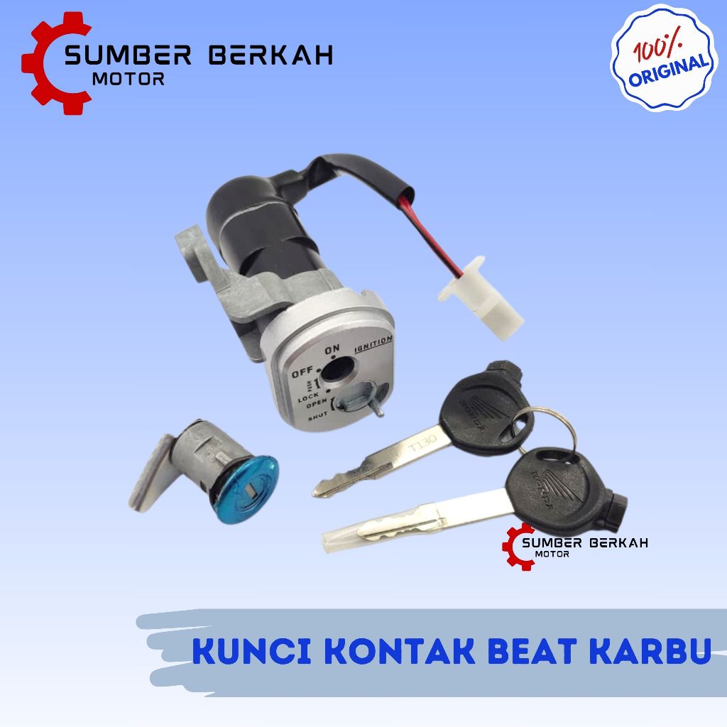 KUNCI KONTAK SET PLUS KUNCI JOK BELAKANG KVY BEAT KARBU 2008 2009 2010 2011 2012 CARBU
