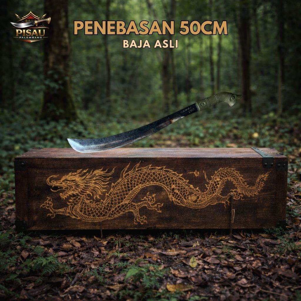 Penebasan 50CM Baja Asli Pisau Palembang Berkualitas