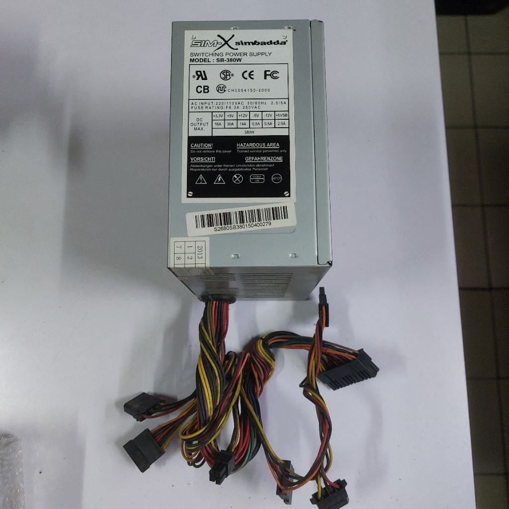 Power Supply Simbadda / PSU Simbadda 380w ( bekas )