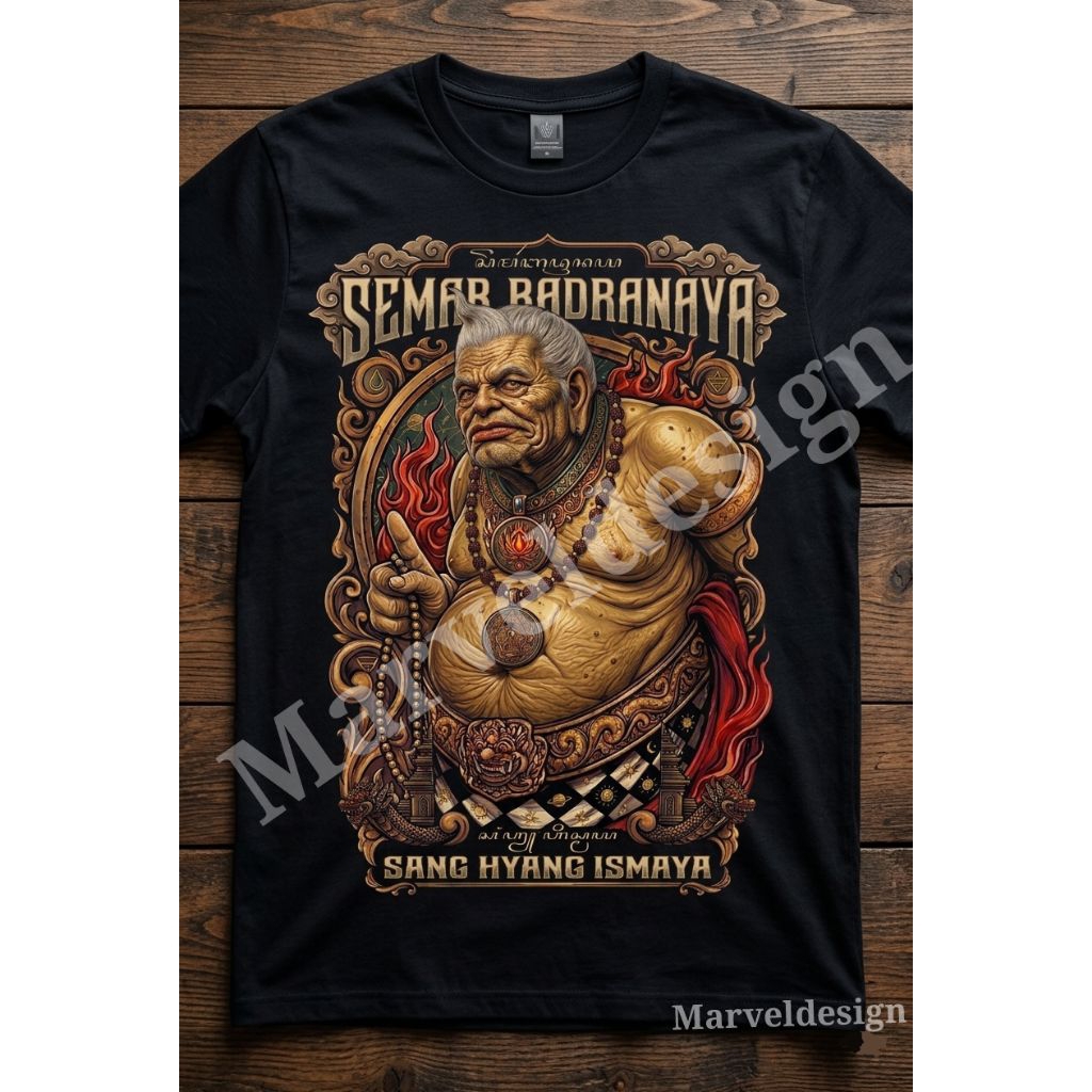 kaos Jawa Semar Badranaya sang hyang ismaya aksara jawa