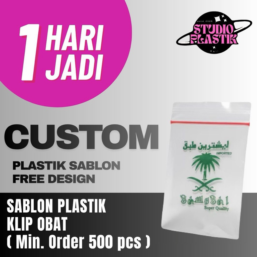 FAST Plastik Sablon Klip Obat Rumah Sakit