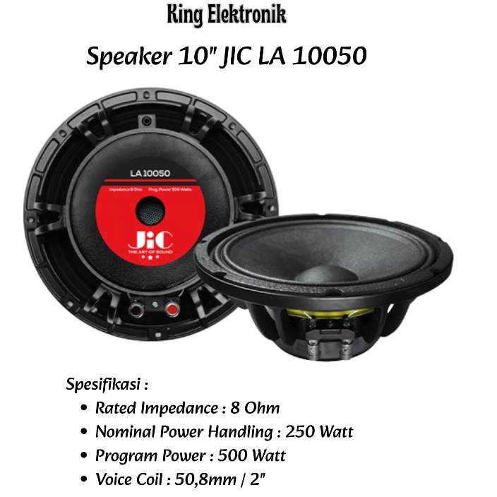 Speaker 10 Inch JIC LA 10050
