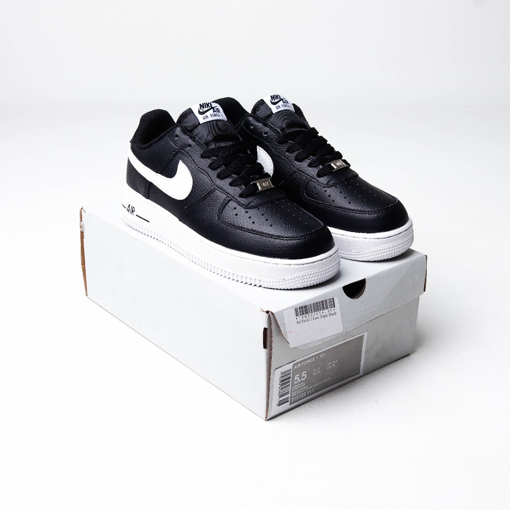 (VLTAVN) Sepatu Sneakers Nike Air Force 1 Low 07 Black White