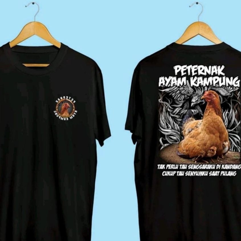 Kaos Peternak Ayam Kampung Corak Putih | Peternak Indonesia