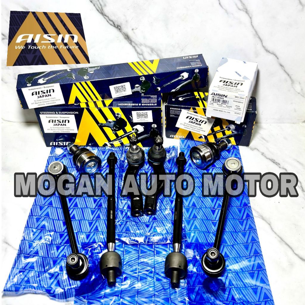 Paket Komplit Kaki Kaki Depan Lengkap AISIN JAPAN Tie Rod Rack End Link Stabilizer Ball Joint Arm Se