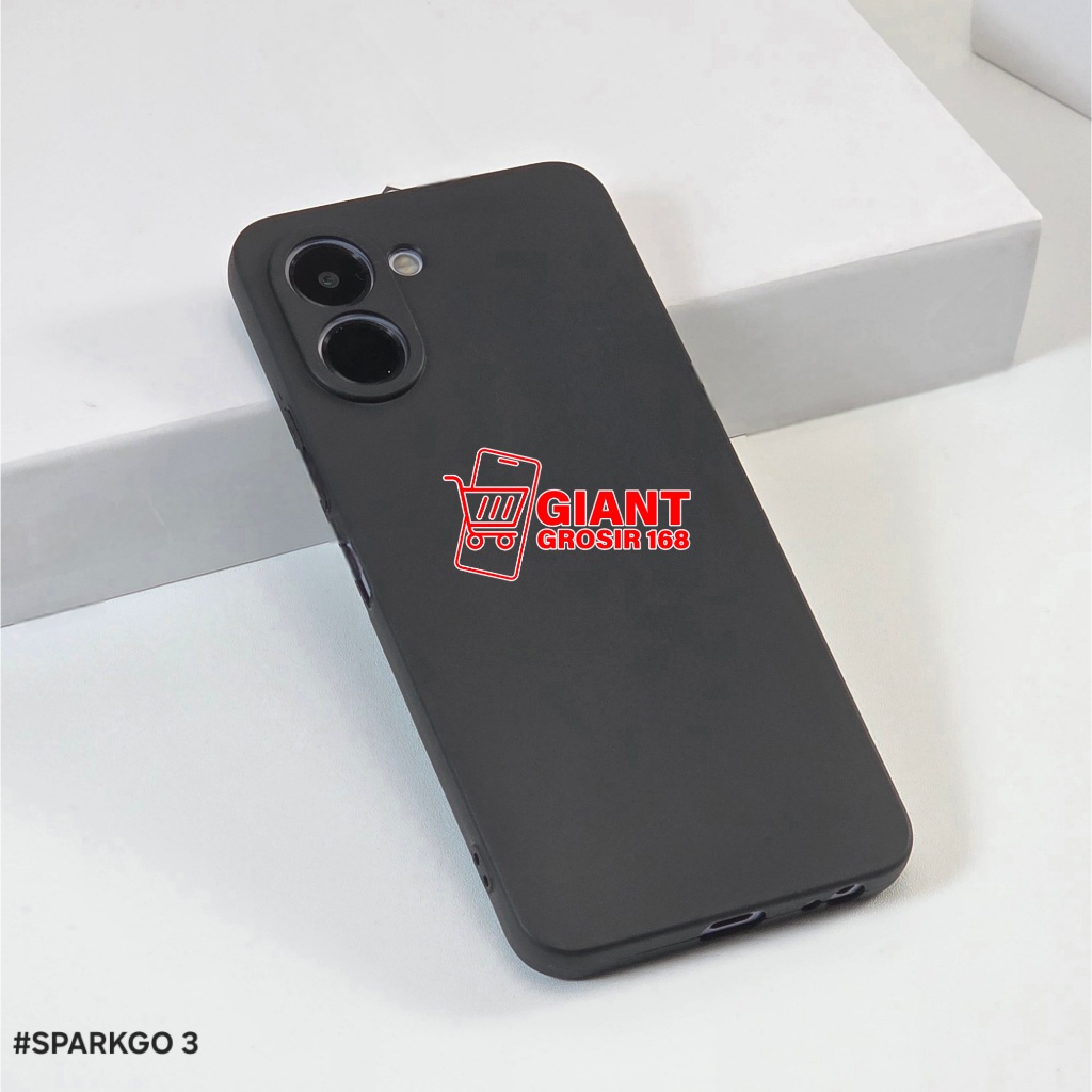 TECNO SPARK GO 3 TECNO SPARK GO 1 CASE MACARON BLACK SILICON BLACK TECNO SPARK GO 3 TECNO SPARK GO 1