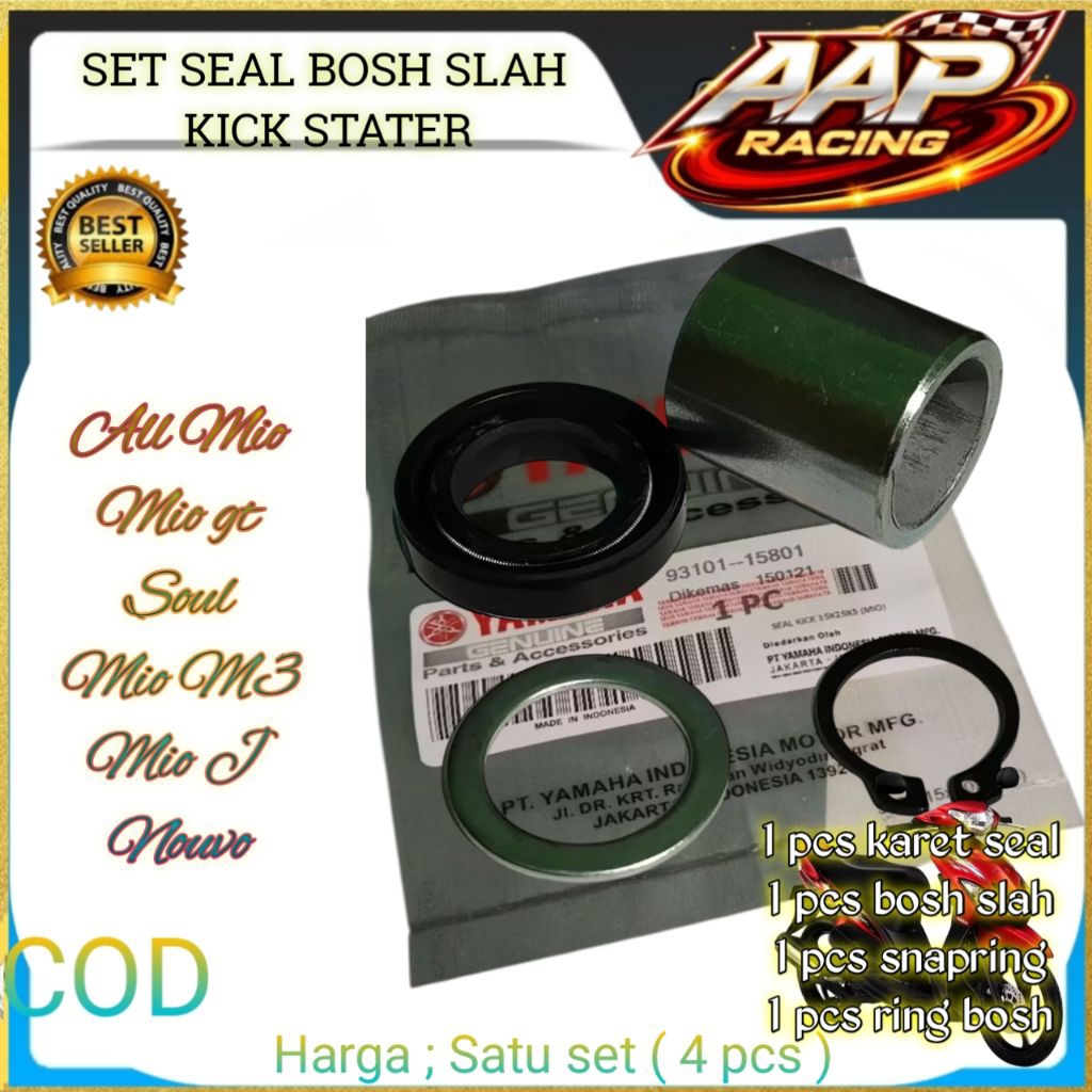 Set 4 in 1 Seal Bosh Slah Selah Engkol Kick Stater Mio karbu, Mio smile, Mio sporty, Mio gt 115, 125