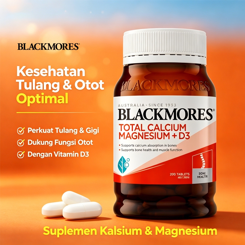 Blackmores Kalsium Magnesium + Vitamin D3 200 Kaplet Penyerapan Kalsium Tulang & Sendi Kuat