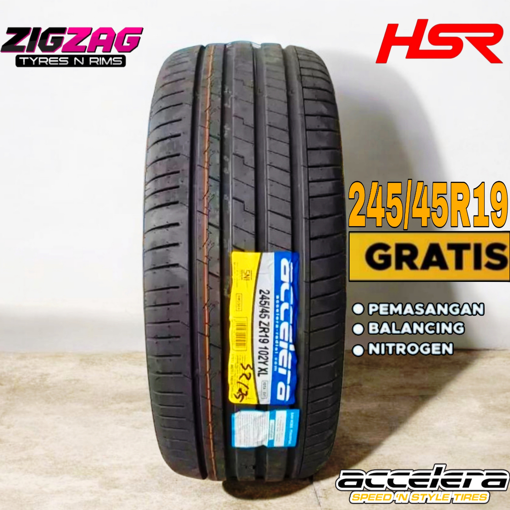 Ban Mobil Ukuran 245 45 R19 Accelera Iota evt -Ban Tubles 245 45 Ring 19