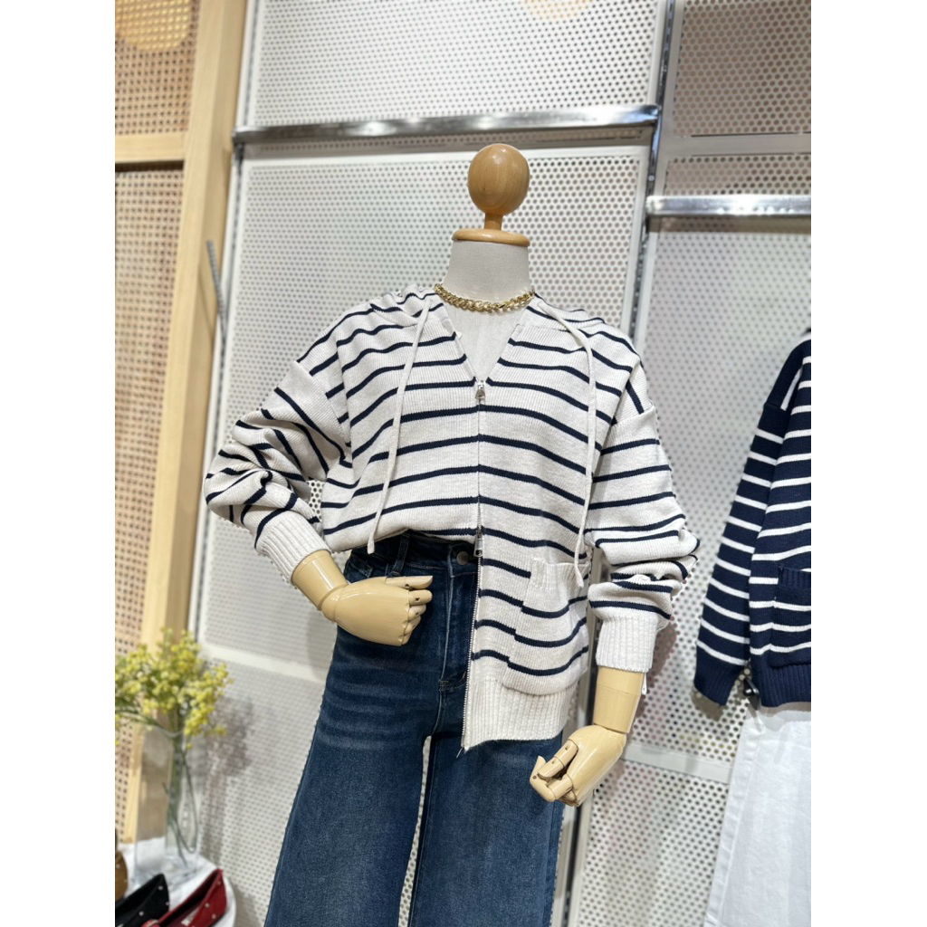 RAJUT STRIPE ZIPPER (G10-211)
