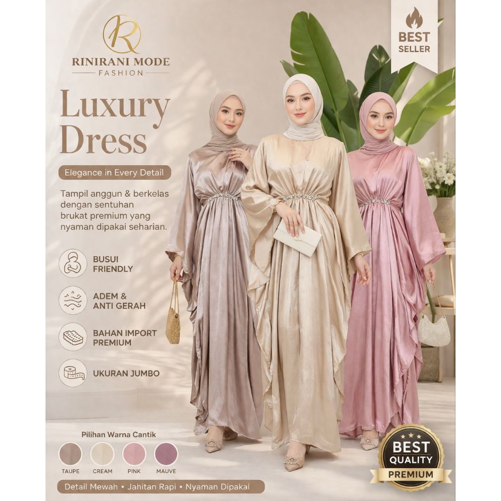 New Kaftan Shimer Premium |Kaftan Sultan | Kaftan Cantik  Viral | Baju Muslim Lebaran