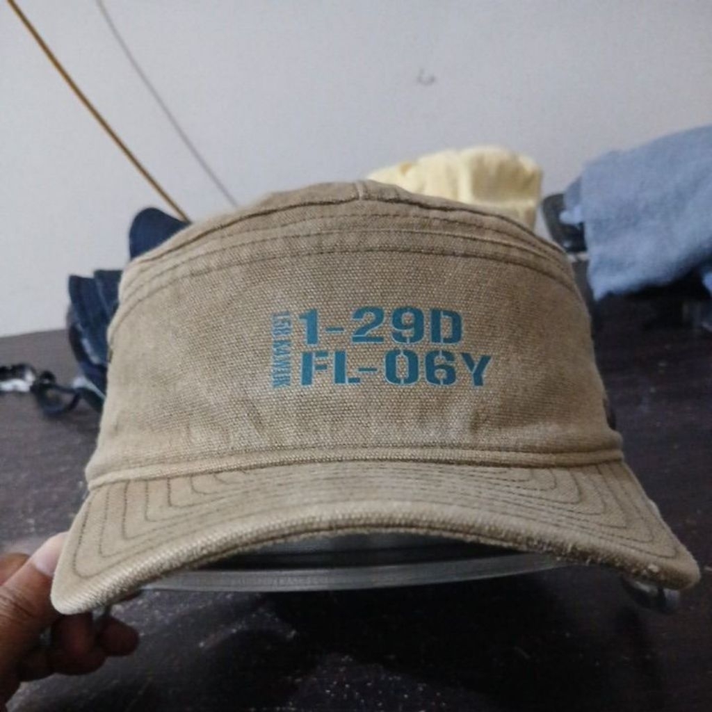 Topi vintage komando military bahan canvas super  tebal army JILL STUART USA  second Original allsiz