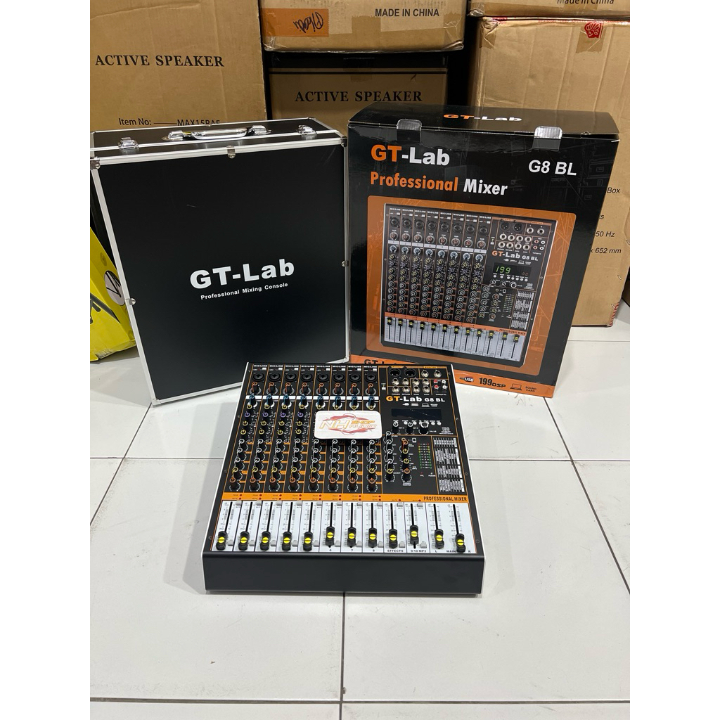 Mixer Audio GTlab8 GT-Lab8 BL GT Lab8 G8 Original 8 Chanel By RDW 8ch New Efek 199 DSP Reverb 4 Aux 