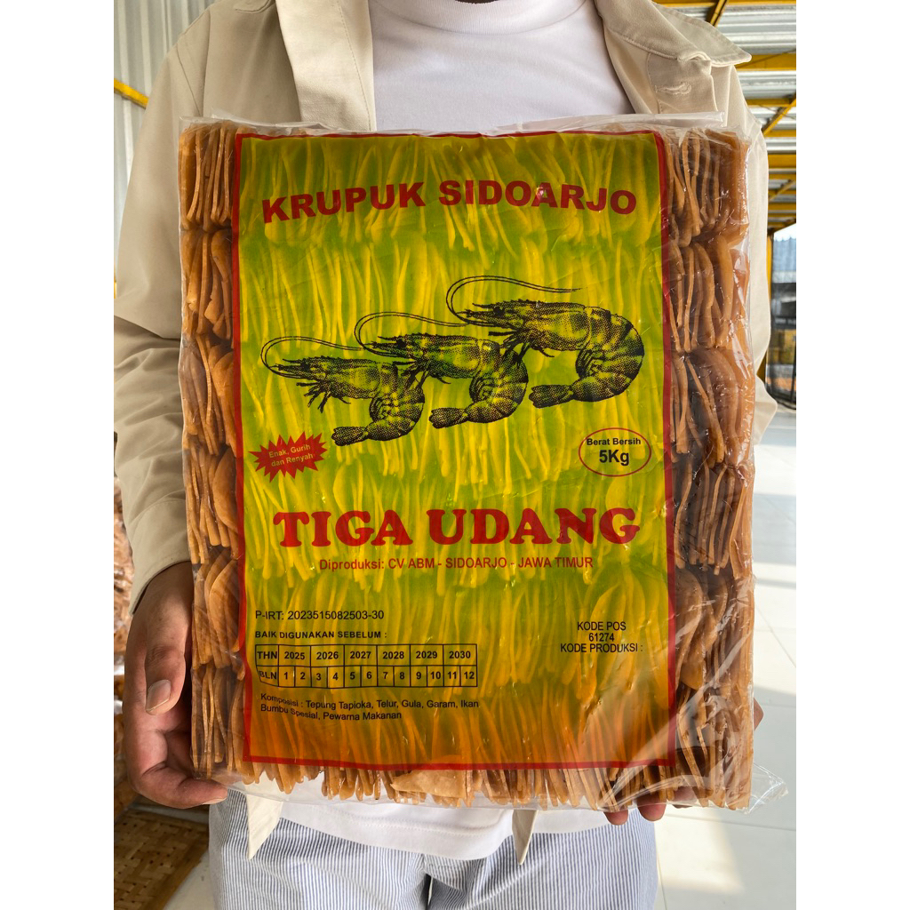 KERUPUK UDANG - KERUPUK GONDANG PREMIUM MENTAH SIDOARJO - 250GR