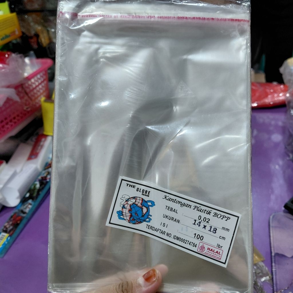 plastik opp lem 14x18 tebal 0,02