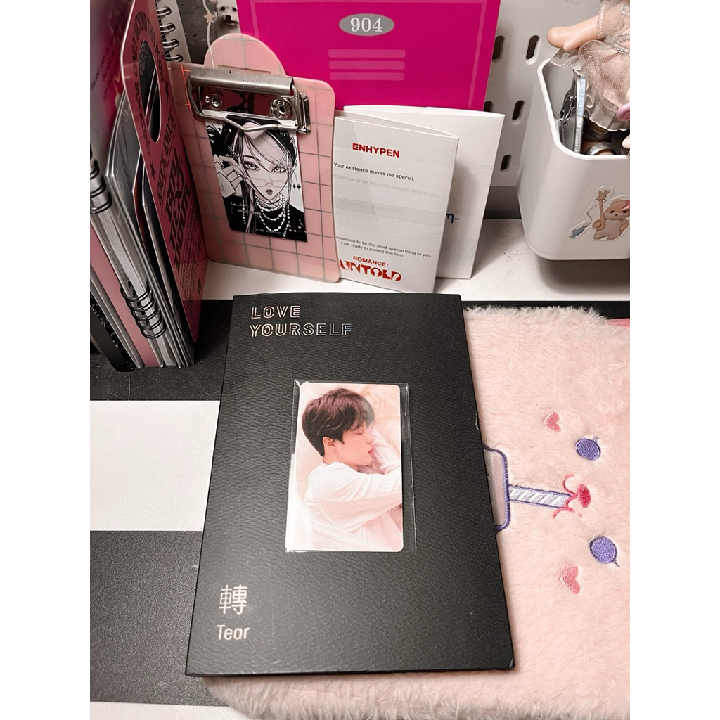 UNSEALED ALBUM BTS LOVE YOURSELF TEAR (U) & YOU NEVER WALK ALONE (PINK) JIMIN PC PHOTOCARD