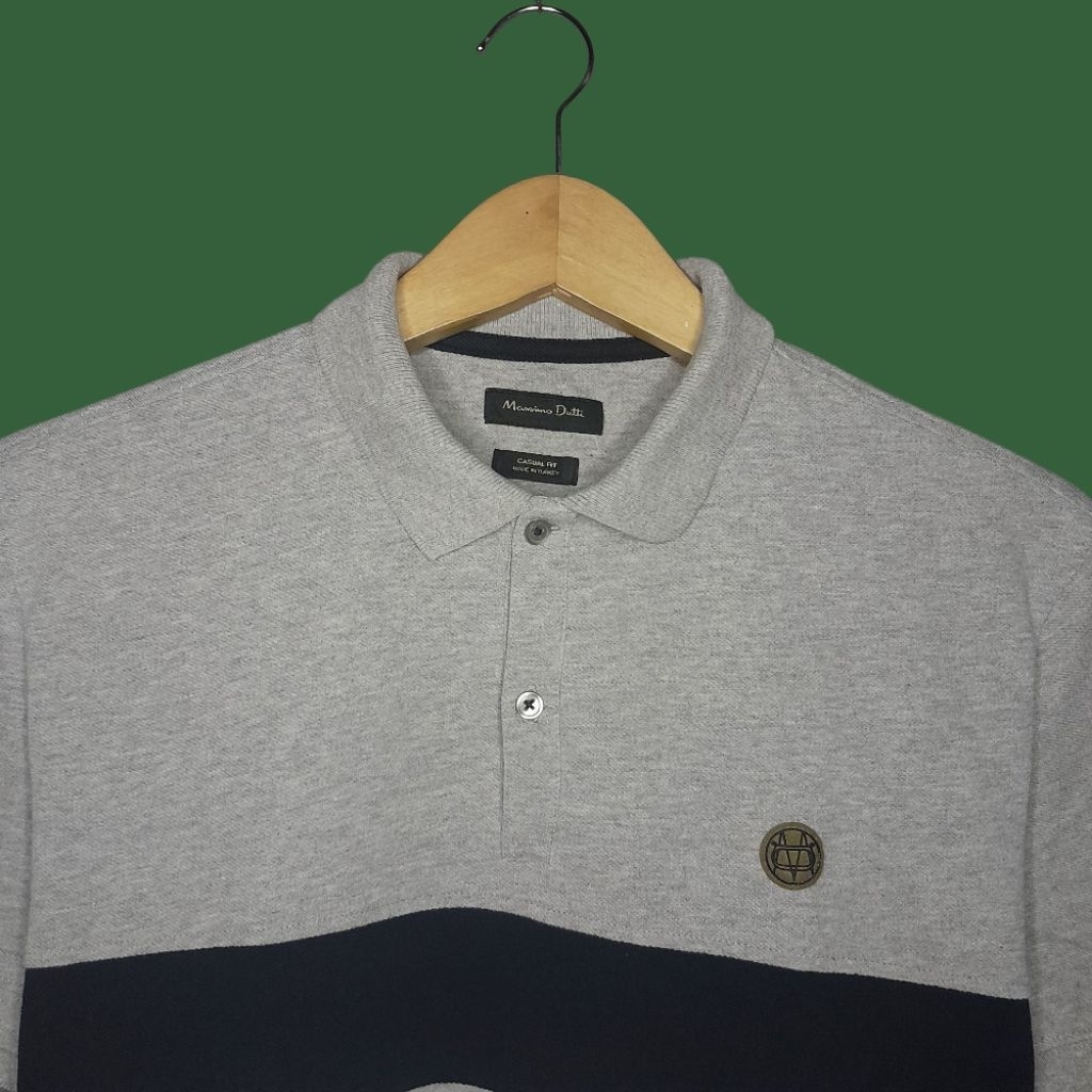 MASSIMO DUTTI Kaos Kerah Polo Shirt Pria, Atasan Berkerah Pria