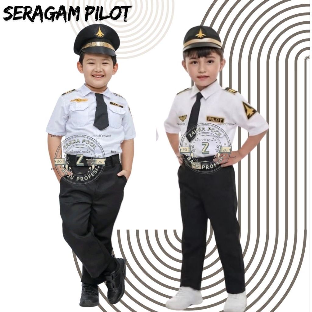 BAJU PILOT ANAK TK BAJU PROFESI ANAK LAKI LAKI PEREMPUAN