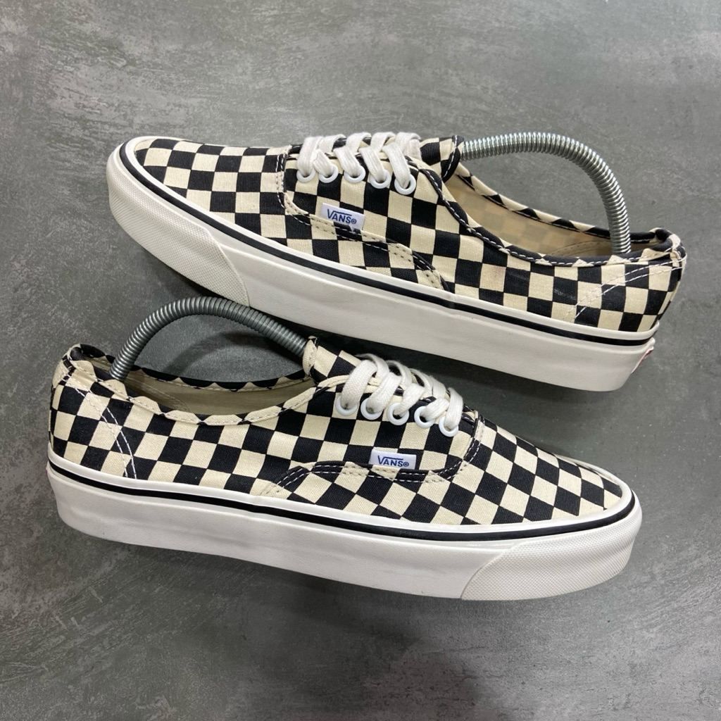 [Size 43] Rare Vans Authentic 44 DX Anaheim Factory Checkerboard Black White Second Original Kondisi
