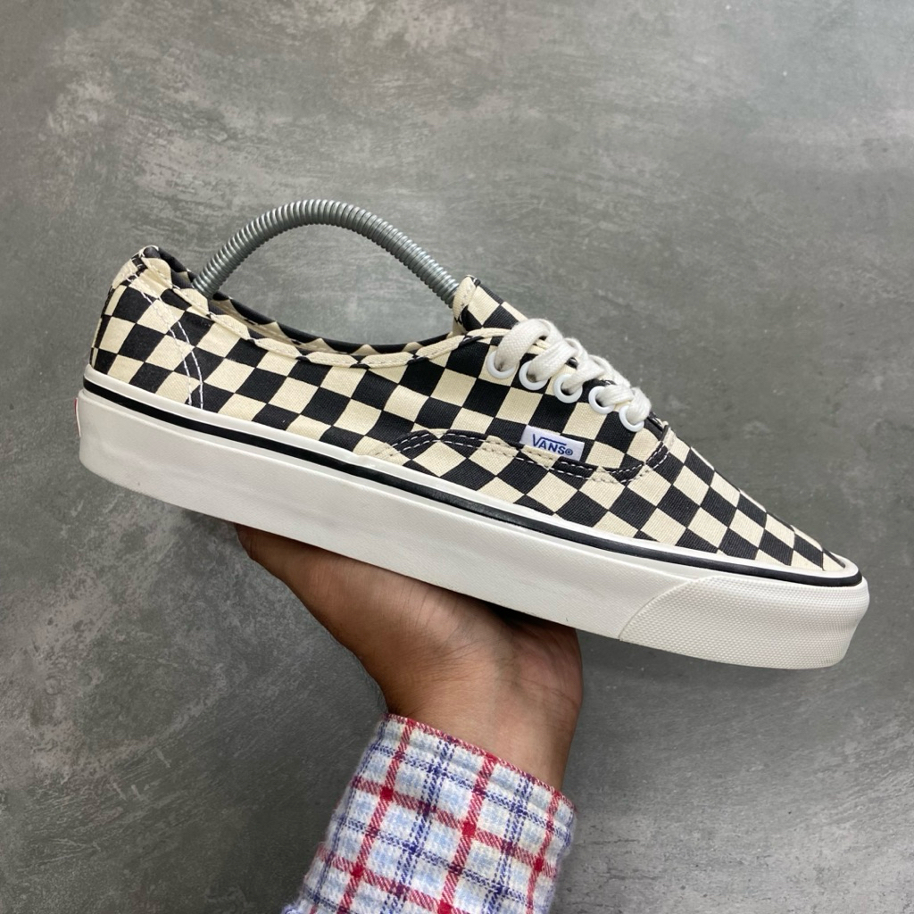 [Size 43] Vans Authentic 44 DX Anaheim Factory Checkerboard Black White Second Original Kondisi Nomi
