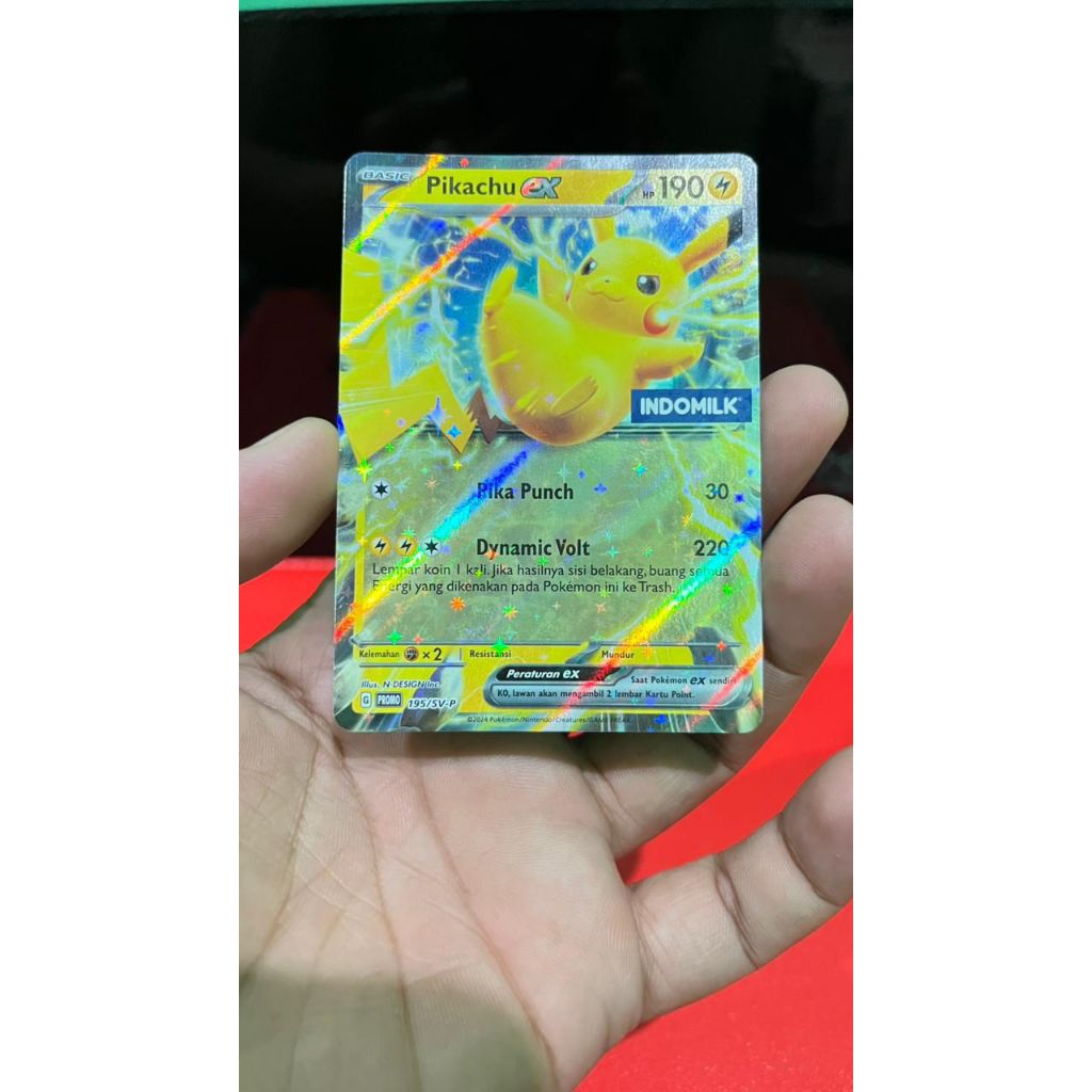 KARTU POKEMON PIKACHU PIKA X promo indomilk ORIGINAL