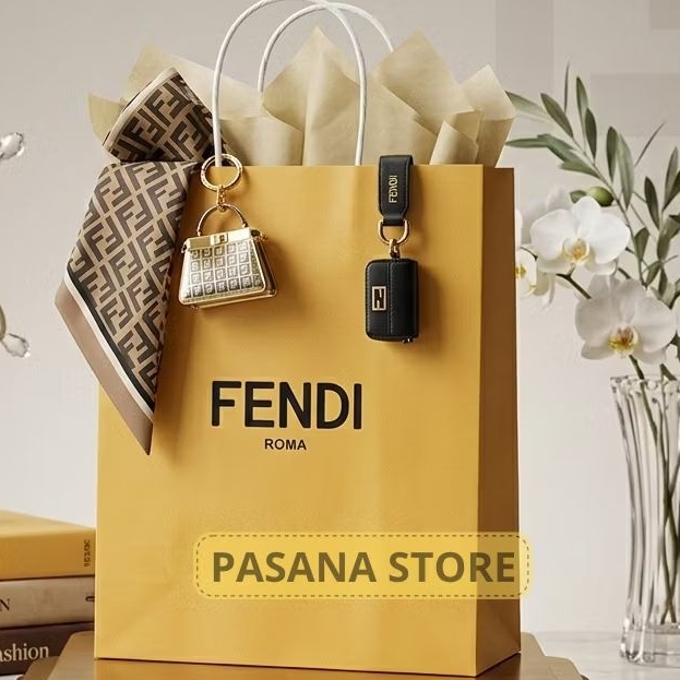Grosir Paper bag Fendi medium tas kado hadiah hampers