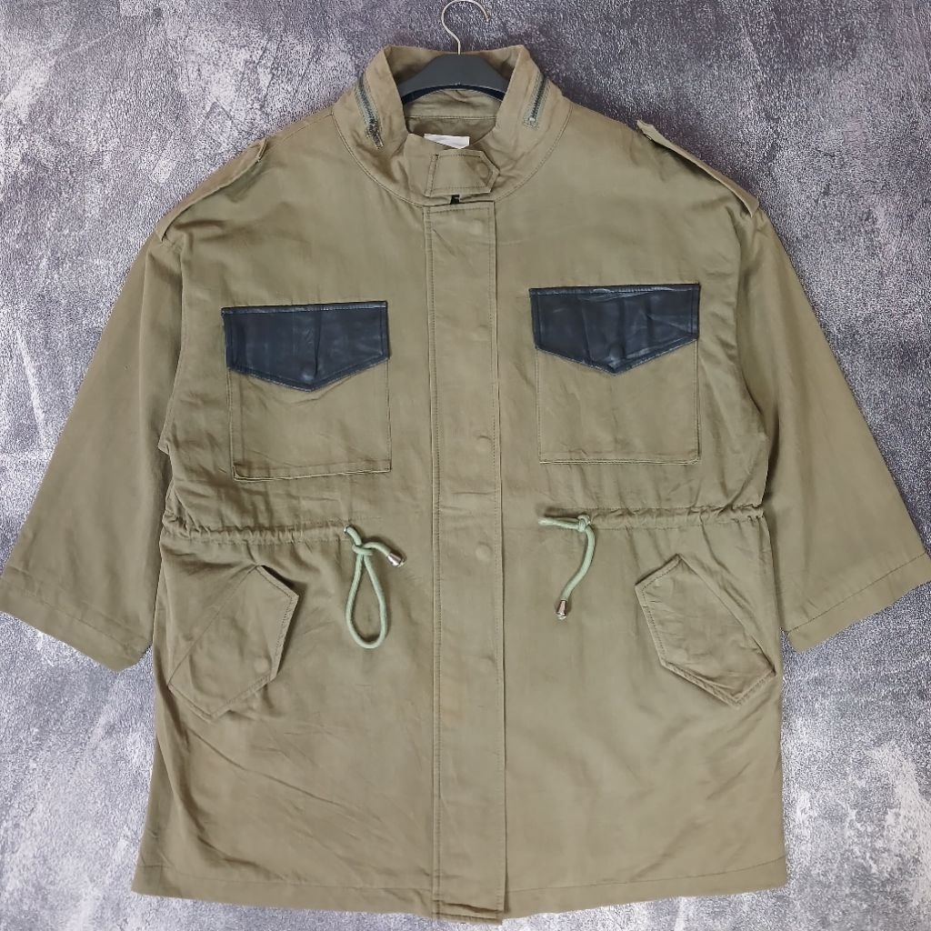 JAKET PARKA ARMY FASHION NINE STEPS CANVAS FIELD JACKET  SIZE XL