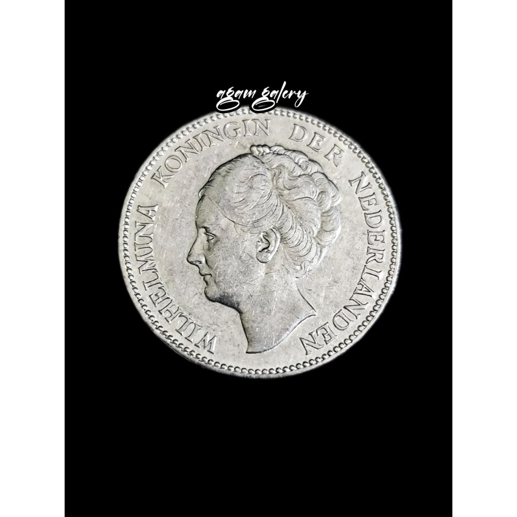 koin perak kuno asli 1 gulden wilhelmina 1931