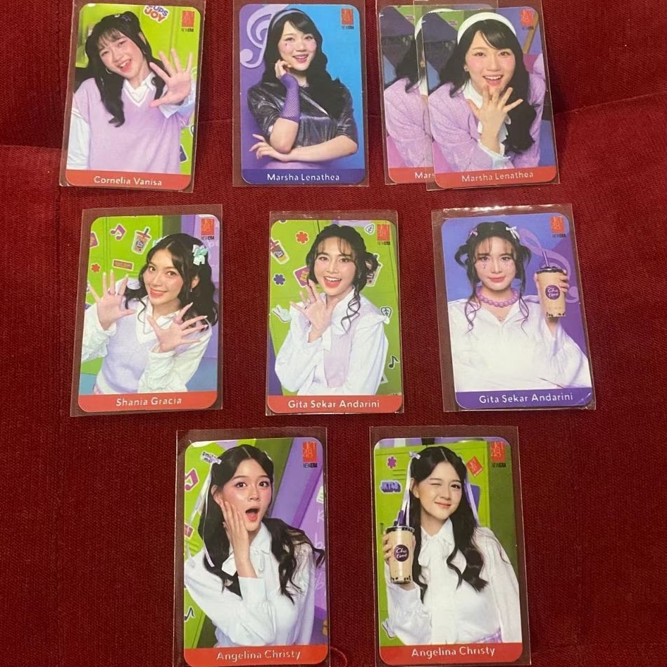 Photocard Official JKT48 x Chatime PC murah Marsha Christy Gracia Gita Oniel