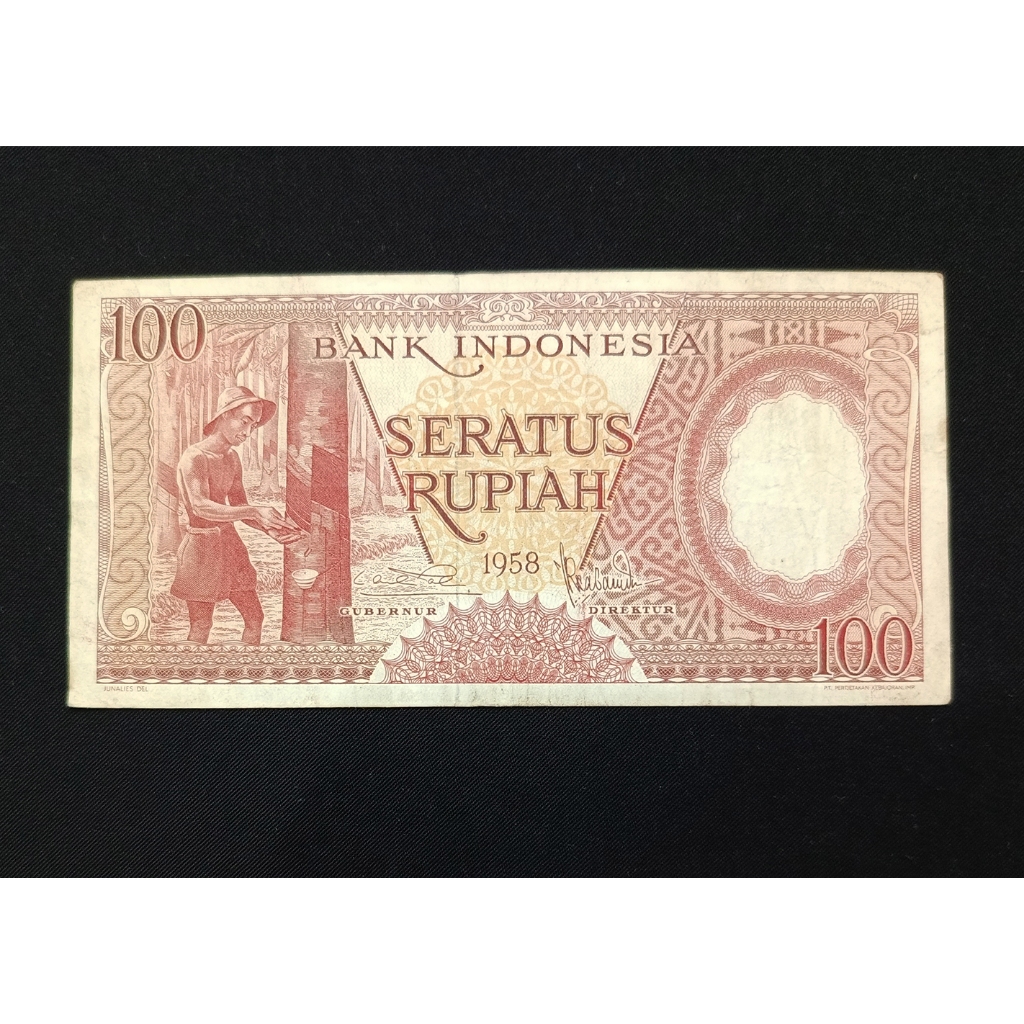 100 Rupiah Uang Kertas Jadul 1958