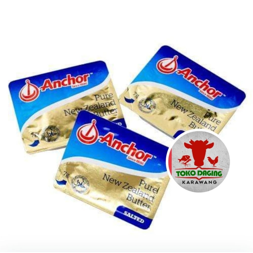 Anchor Unsalted Butter Mini Portion 7 Gram - Praktis, Halal, Nutrisi Tinggi
