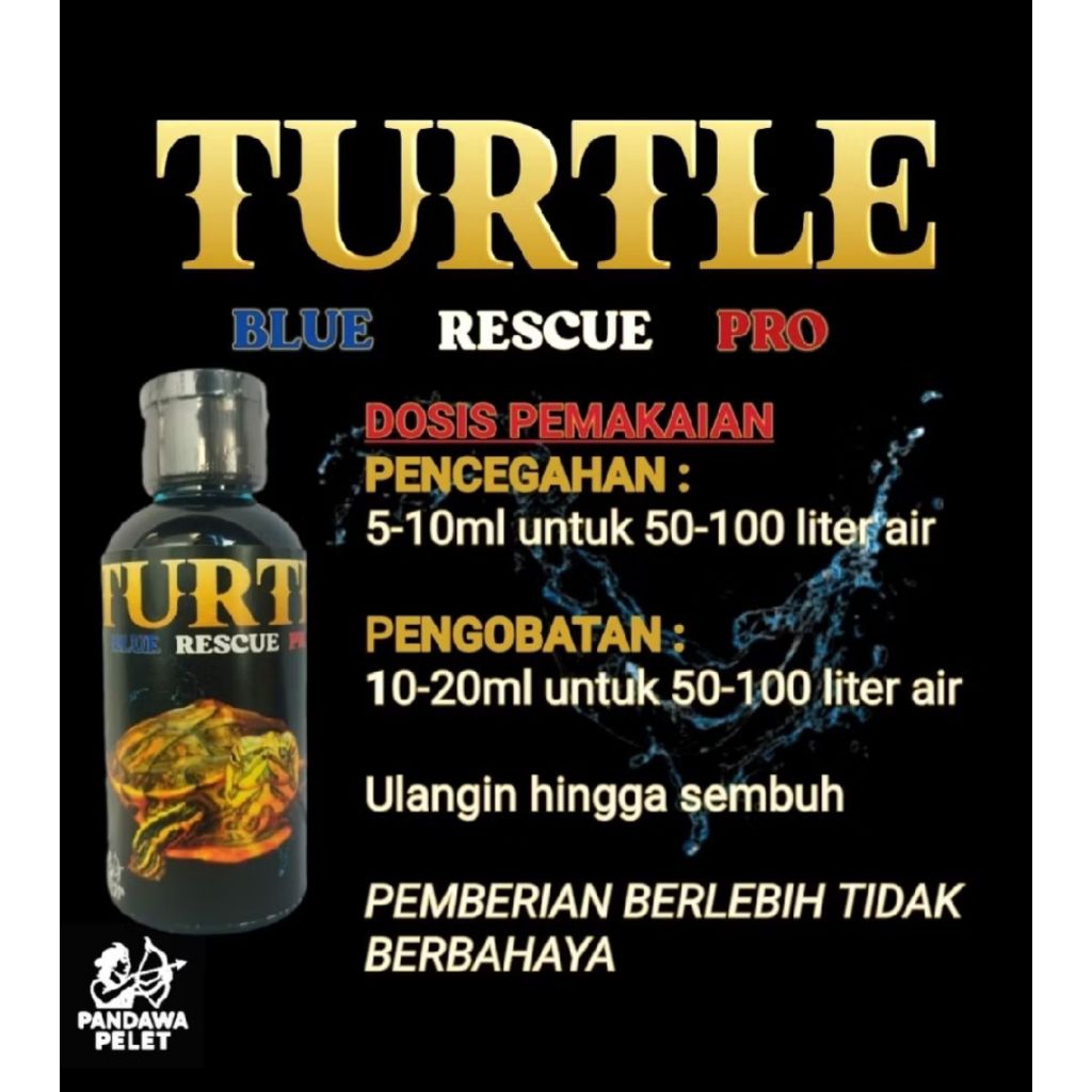 Turtle Blue Rescue pro obat kura kura Brazil mengobati luka karapas retak dan jamur