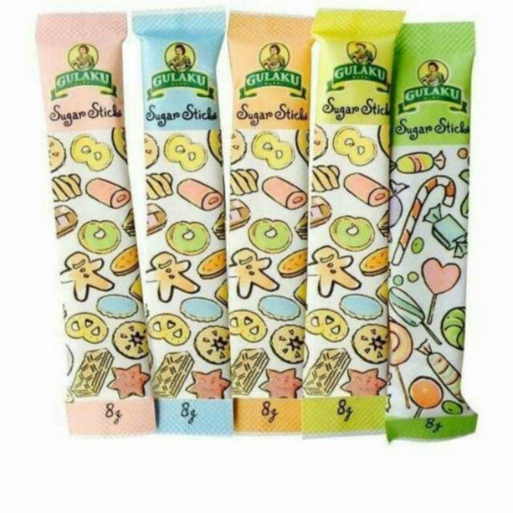 Gula Pasir Stick Gulaku 8gr (50 pcs) - 100% Gula Tebu Alami, Manis Alami, Ideal untuk Kafe dan Resto